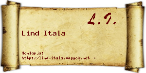 Lind Itala névjegykártya